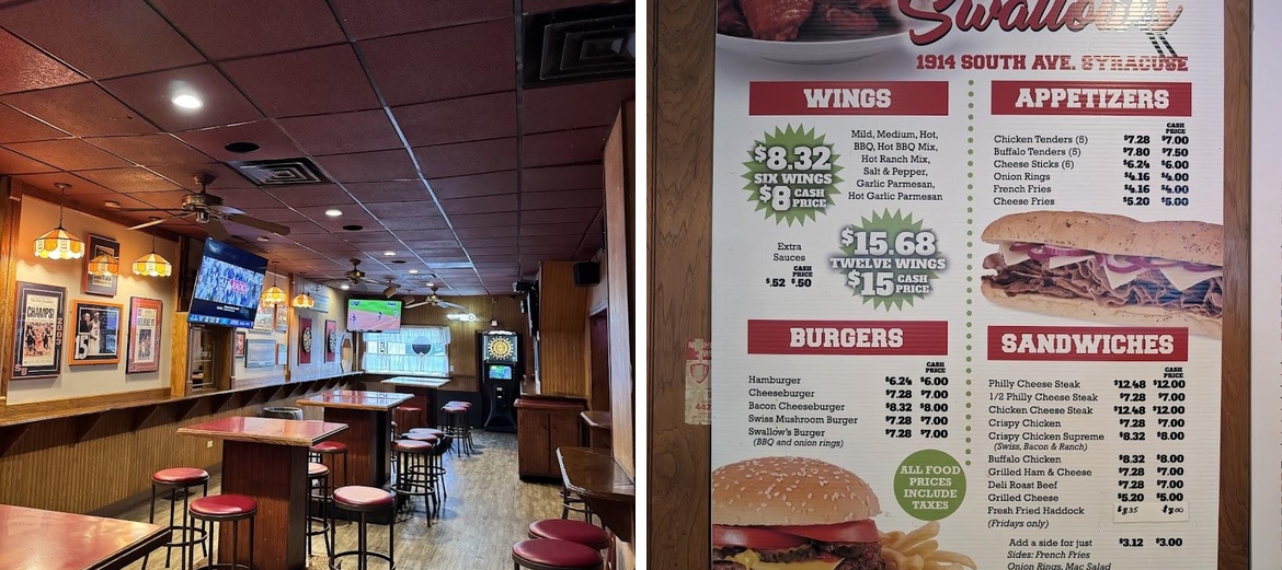Swallow's Menu